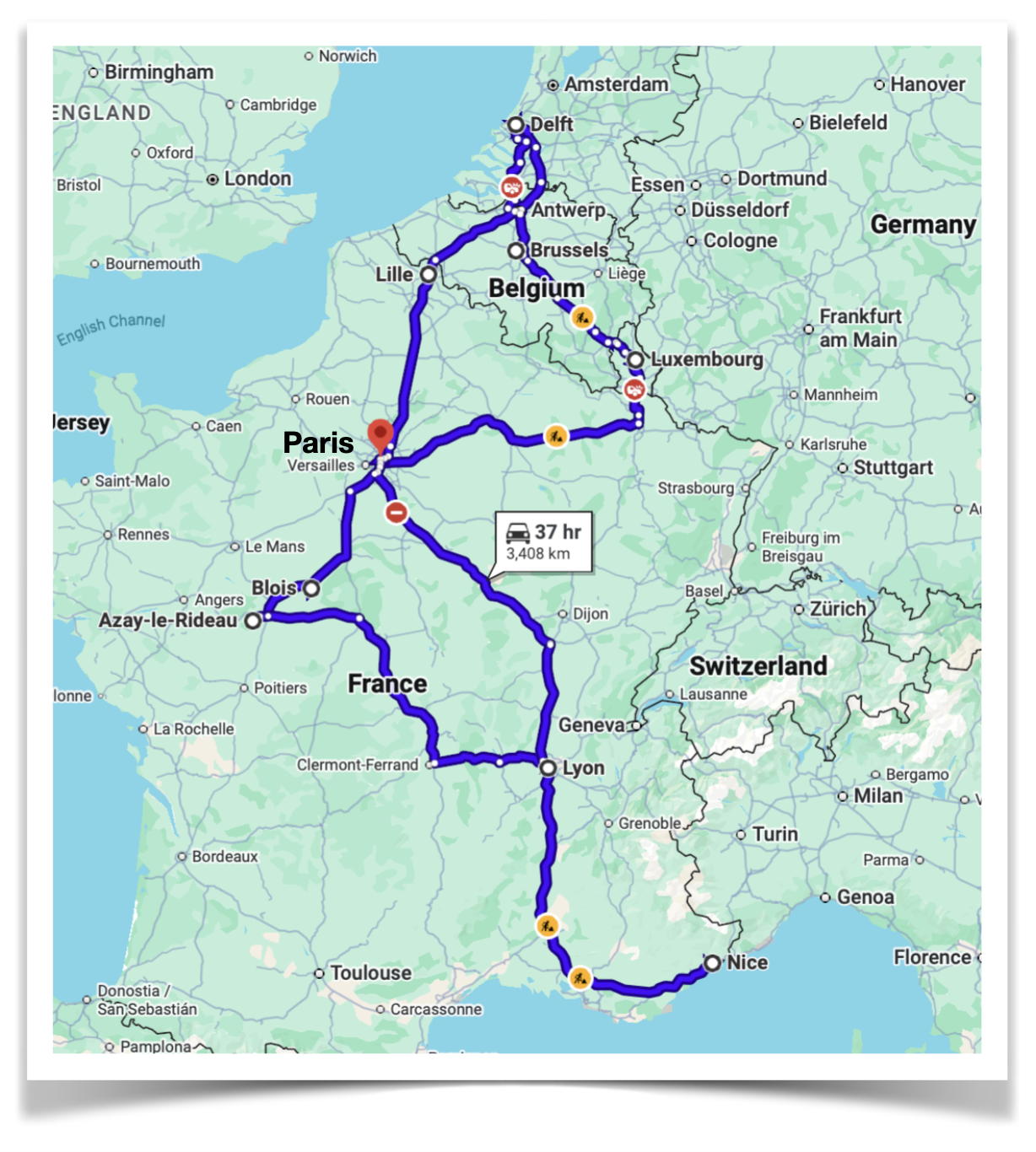 Trip map